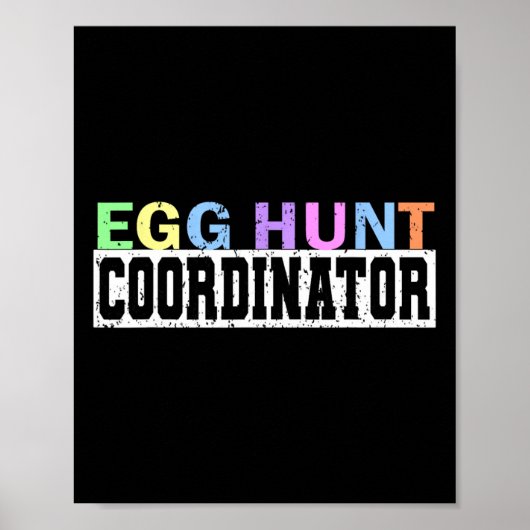 Egg Hunt Coordinator - Egg Hunting Party Papa Mama Poster (Voorkant)