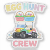 Egg Hunt Crew Family Easter Fun Sticker (Voorkant)