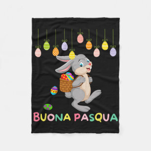 Egg Hunt Day Italiaanse Happy Pasen Italië Pasen B Fleece Deken