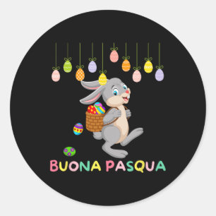 Egg Hunt Day Italiaanse Happy Pasen Italië Pasen B Ronde Sticker