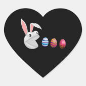 Egg Hunt Easter Bunny Hart Sticker (Voorkant)