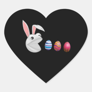 Egg Hunt Easter Bunny Hart Sticker