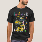 Egg Hunt Is On Construction Trucks Easter Bunny Bo T-shirt (Voorkant)