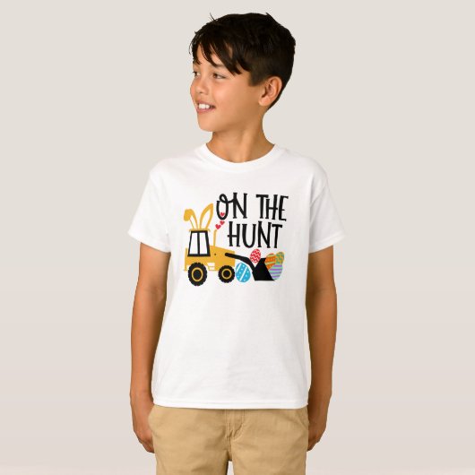 Egg Hunt Is on, Kids Easter T-shirt (Voorkant volledig)