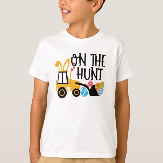 Egg Hunt Is on, Kids Easter T-shirt (Voorkant)