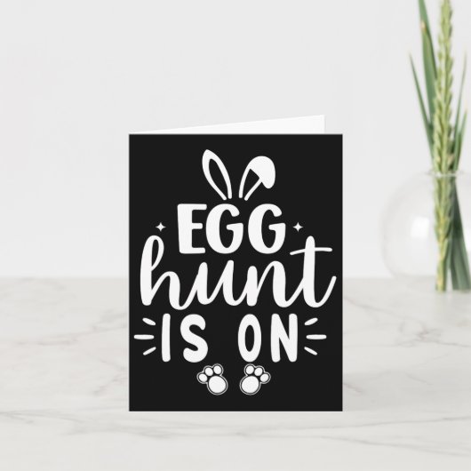 Egg Hunt is op paasdag een grappige dag, de eierja Kaart (Voorkant)
