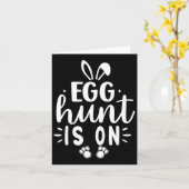 Egg Hunt is op paasdag een grappige dag, de eierja Kaart (Gele Bloem)