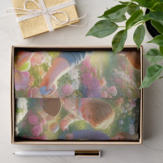 Egg Hunt Kinderen met Pasen Tissuepapier (Geschenk)