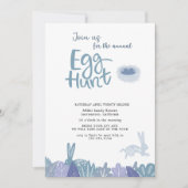 Egg Hunt Pasteluitnodiging Kaart (Voorkant)