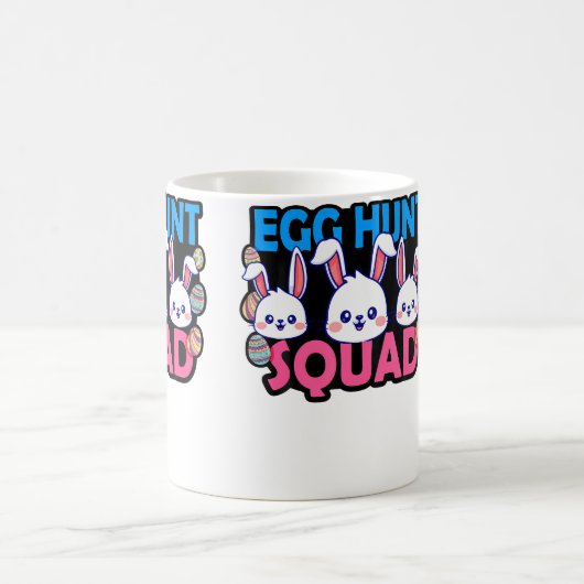 Egg Hunt Squad Bunny Easter Squad Family Matching Koffiemok (Center)