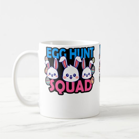 Egg Hunt Squad Bunny Easter Squad Family Matching Koffiemok (Links)