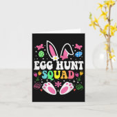 Egg Hunt Squad Egg Hunt Crew Family Happy Easter B Kaart (Gele Bloem)