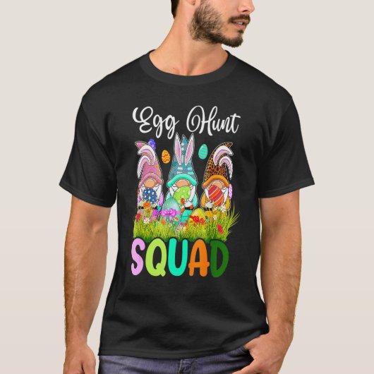 Egg Hunt Squad Gnomes Paasdag Bunny 5 T-shirt (Voorkant)