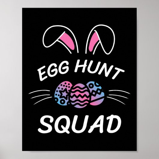 Egg Hunt Squad Jachtseizoen Grappig Paasdag Paar Poster (Voorkant)