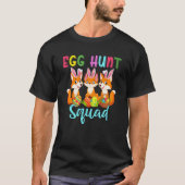 Egg Hunt Squad Three Easter Bunny Foxes Hunting Eg T-shirt (Voorkant)
