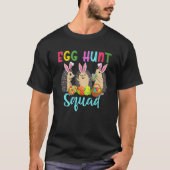 Egg Hunt Squad Three Easter Bunny Hedgs Huntin T-shirt (Voorkant)
