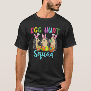 Egg Hunt Squad Three Easter Bunny Hedgs Huntin T-shirt