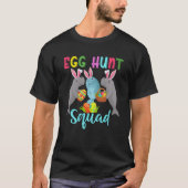 Egg Hunt Squad Three Easter Bunny Manatees Hunting T-shirt (Voorkant)