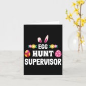 Egg Hunt Supervisor Easter Egg Hunting Party voor  Kaart (Gele Bloem)