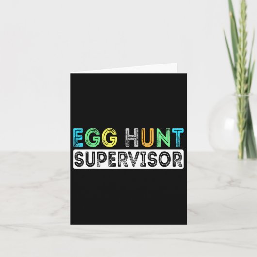 Egg Hunt Supervisor Easter Egg Hunting Party voor  Kaart (Voorkant)