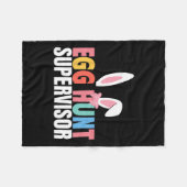 Egg Hunt Supervisor Egg Hunting Party Mama Papa Fa Fleece Deken (Voorkant (Horizontaal))
