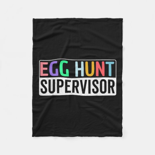 Egg Hunt Supervisor Egg Hunting Party Mama Papa Fa Fleece Deken (Voorkant)