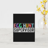 Egg Hunt Supervisor Egg Hunting Party Mama Papa Fa Kaart (Gele Bloem)