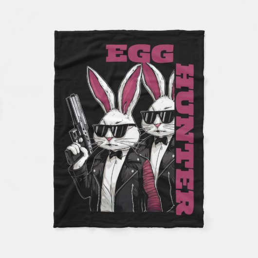 Egg Hunt Supervisor Egg Hunting Party Moeder Vader Fleece Deken (Voorkant)