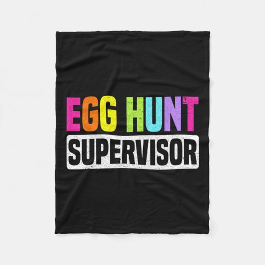 Egg Hunt Supervisor Funny Egg Hunting Party Mom Da Fleece Deken (Voorkant)