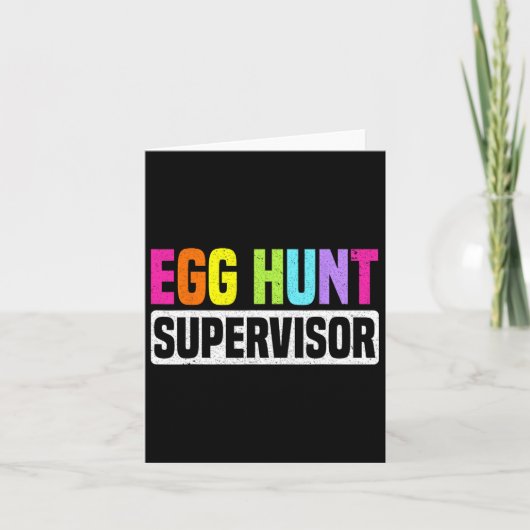 Egg Hunt Supervisor Funny Egg Hunting Party Mom Da Kaart (Voorkant)