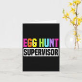 Egg Hunt Supervisor Funny Egg Hunting Party Mom Da Kaart (Gele Bloem)