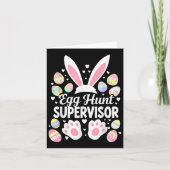 Egg Hunt Supervisor Funny Paasdag Egg Hunt Squa Kaart (Voorkant)