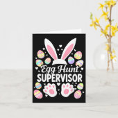 Egg Hunt Supervisor Funny Paasdag Egg Hunt Squa Kaart (Gele Bloem)