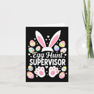 Egg Hunt Supervisor Funny Paasdag Egg Hunt Squa Kaart