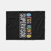 Egg Hunt Supervisor Matching Egg Hunting Mom Dad E Fleece Deken (Voorkant (Horizontaal))