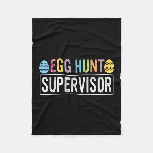 Egg Hunt Supervisor Matching Egg Hunting Mom Dad E Fleece Deken (Voorkant)