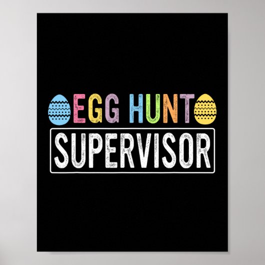 Egg Hunt Supervisor Matching Egg Hunting Mom Dad E Poster (Voorkant)