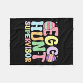 Egg Hunt Supervisor Retro Egg Hunting Party Mom Da Fleece Deken (Voorkant (Horizontaal))