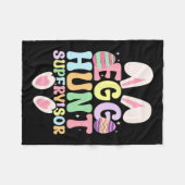 Egg Hunt Supervisor Retro Egg Hunting Party Mom Da Fleece Deken (Voorkant (Horizontaal))