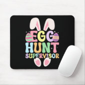 Egg Hunt Supervisor Retro Egg Hunting Party Mom Da Muismat (Met muis)