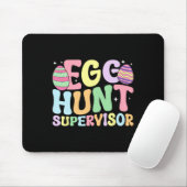 Egg Hunt Supervisor Retro Egg Hunting Party Mom Da Muismat (Met muis)