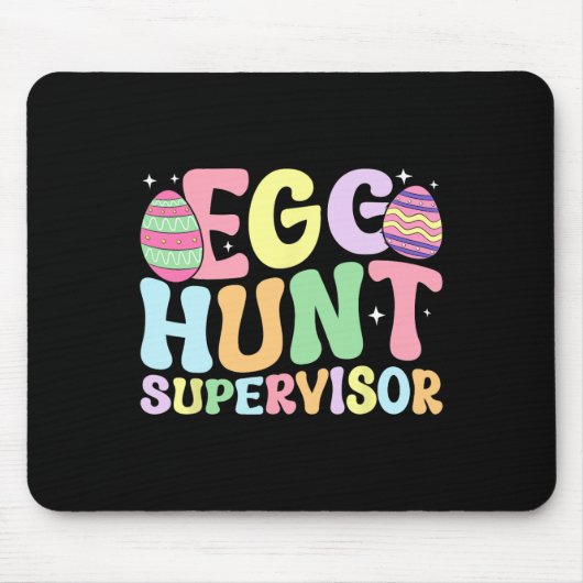 Egg Hunt Supervisor Retro Egg Hunting Party Mom Da Muismat (Voorkant)
