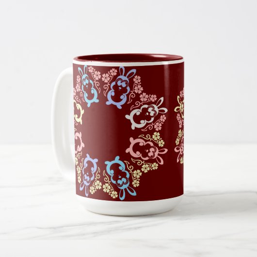 Egg Hunt Supervisor Tweekleurige Koffiemok (Voorkant links)