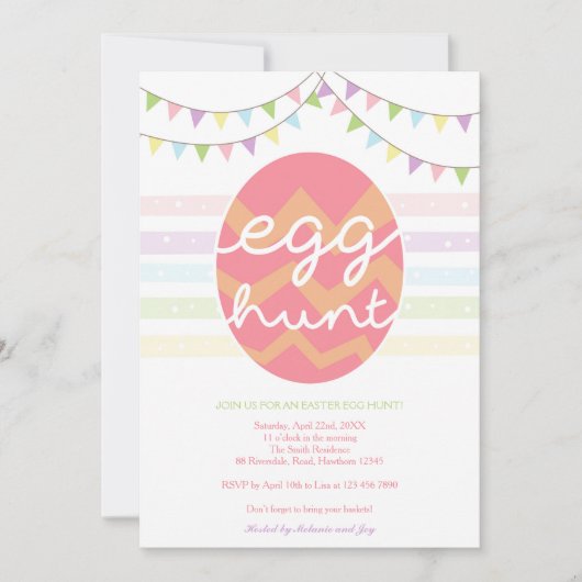 Egg Hunt Uitnodiging/Paasjacht Uitnodiging (Voorkant)