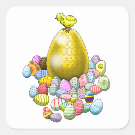 Egg Hunt Vierkante Sticker