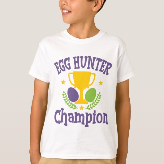 Egg Hunter Champion Moderne Paasvakantie T-shirt (Voorkant)