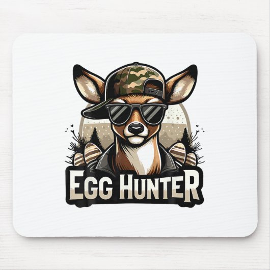 Egg Hunter Deer Buck Backward Pet Deer Hunting Eas Muismat (Voorkant)