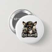 Egg Hunter Deer Buck Backward Pet Deer Hunting Eas Ronde Button 5,7 Cm (Voorkant /achterkant)