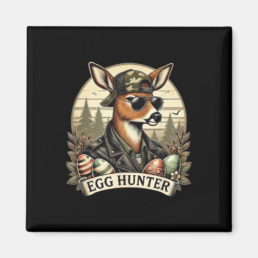 Egg Hunter Deer Buck Byckward Pet Deer Hunting Eas Magneet (Voorkant)