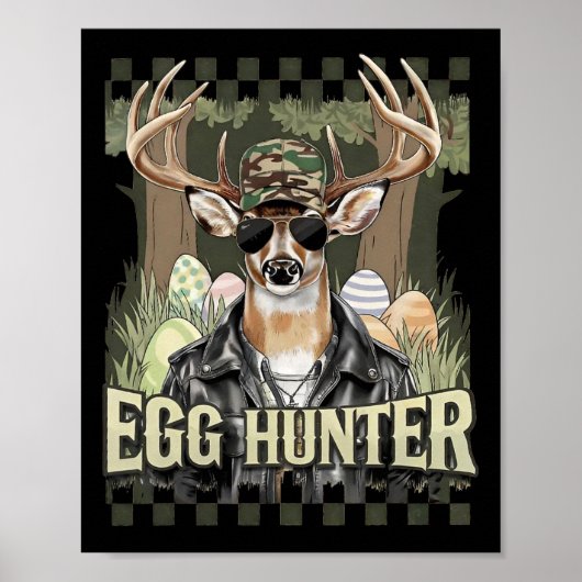 Egg Hunter Deer Buck Byckward Pet Deer Hunting Eas Poster (Voorkant)